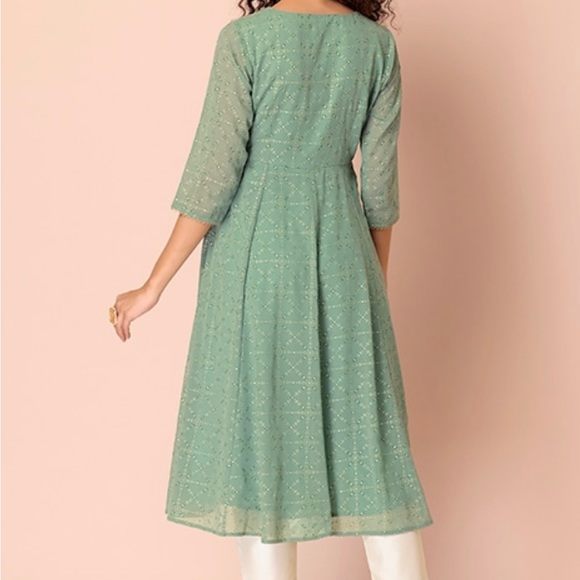Beautiful Mint Green Kurta Tunic Dress - Picture 4 of 5